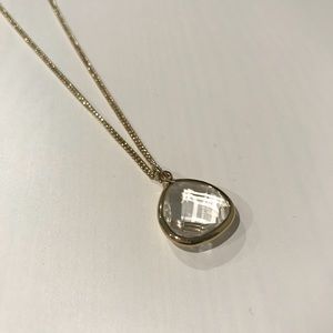 Minimalist long gold necklace